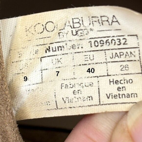 Koolaburra Raychel Brown Perforated Suede Block Heel Slip on Mule Womens Size 9M - Picture 12 of 12